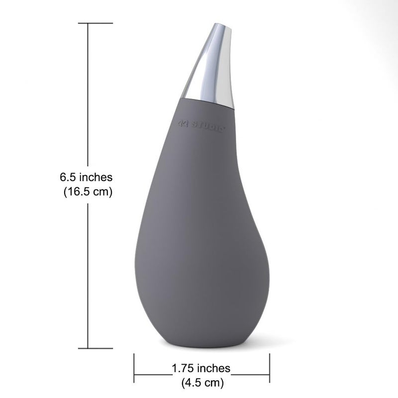 QQ Studio حاويات صابون قابلة للعصر لش countertop المطبخ والحمام بشكل قطرة (رمادي، ~7 أونصة) - Image 4